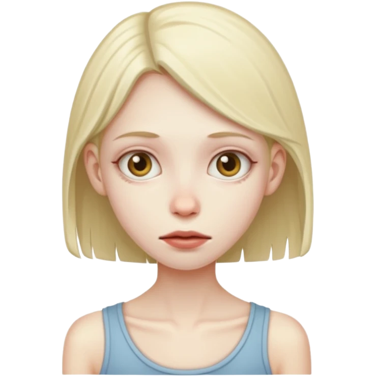Skinny deprived girl emoji