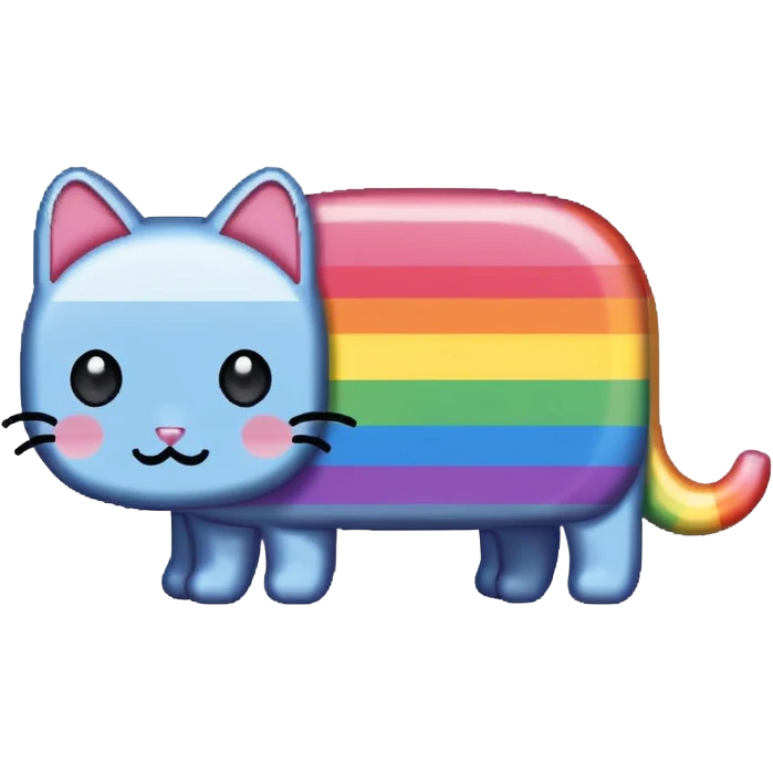 nyan cat pixelated emoji