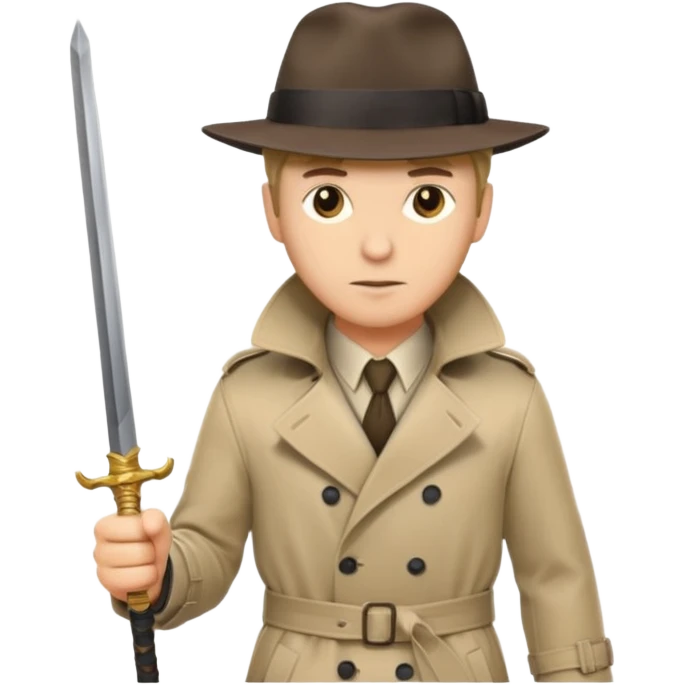 Detective with sword emoji