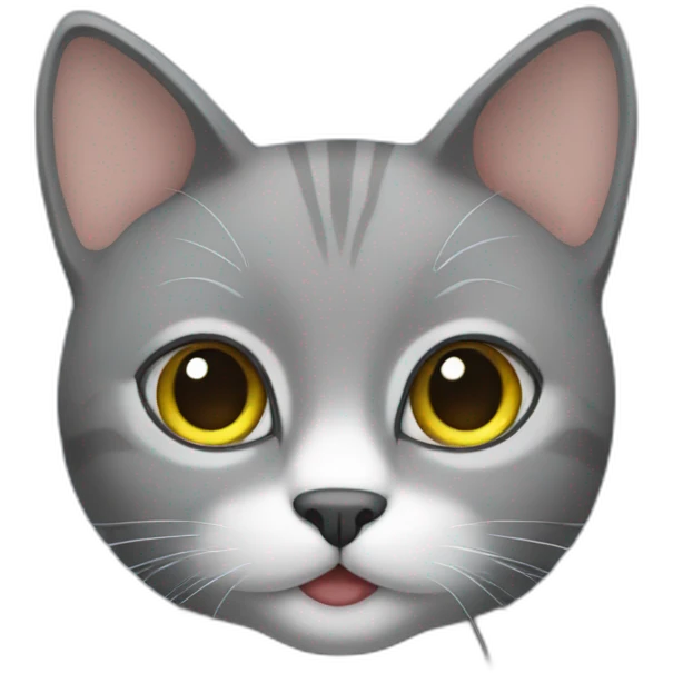 Grey cat emoji