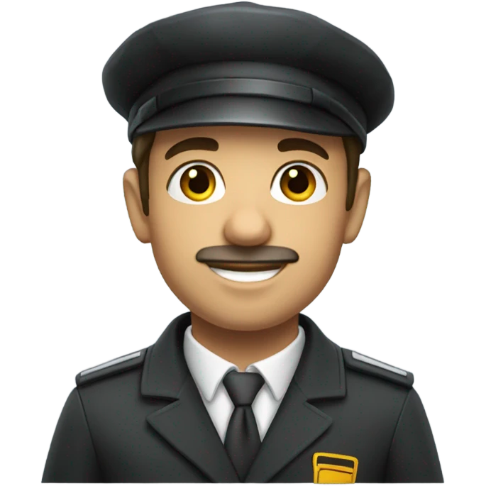 Young Spanish train conductor emoji