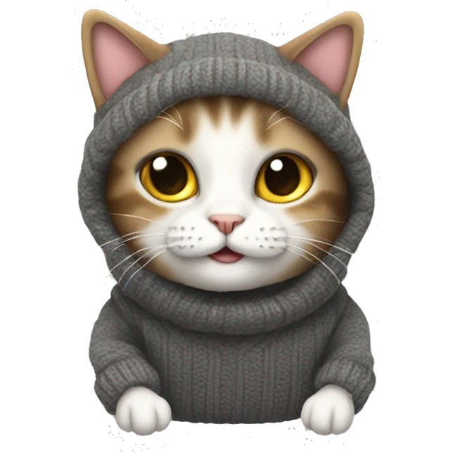 Cat wearing a jumper  emoji
