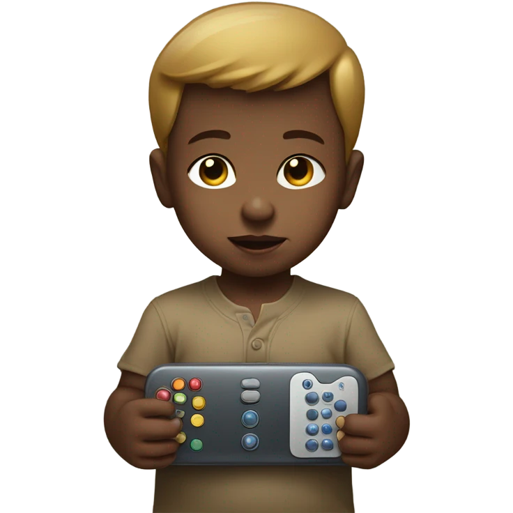 Baby holding a remote  emoji