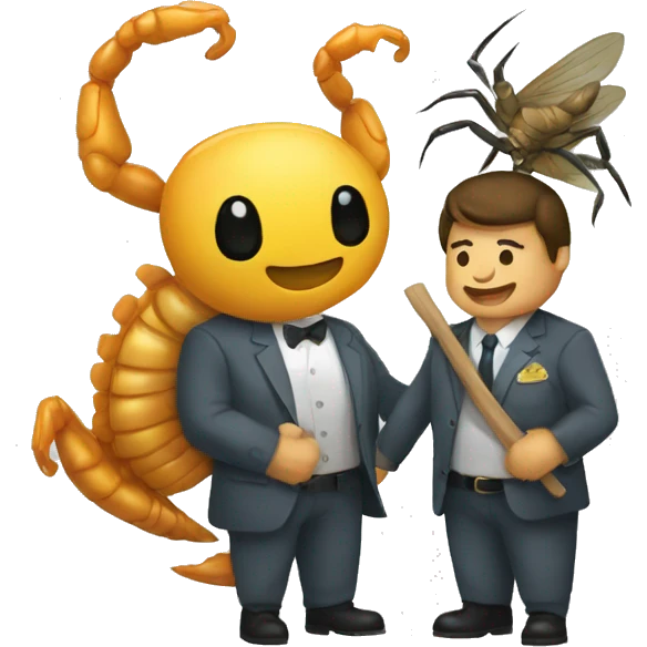 Un escorpión y un cangrejo Unidos emoji
