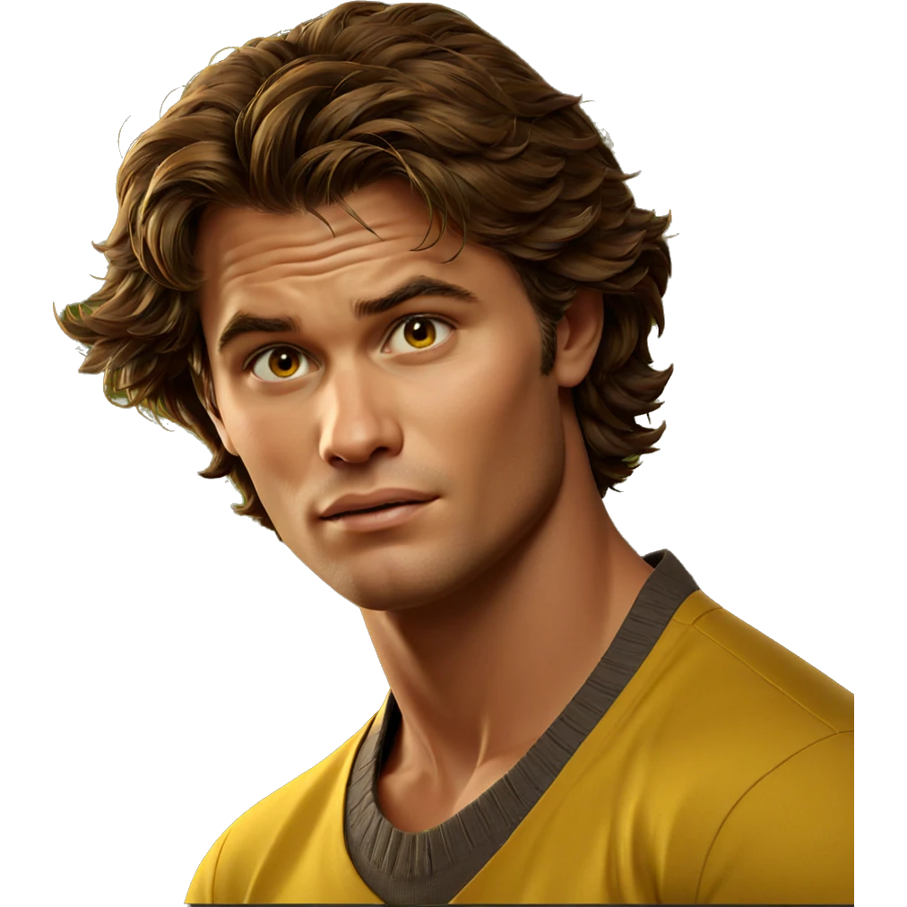 brown hair boy in yellow emoji