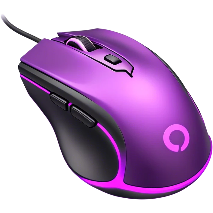 neon Purple gaming mouse emoji