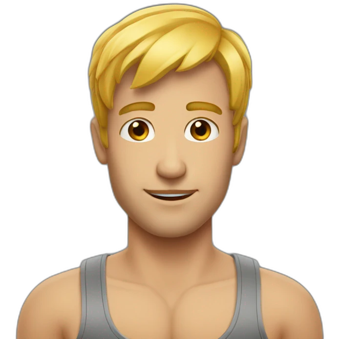 homme leve bras profil emoji