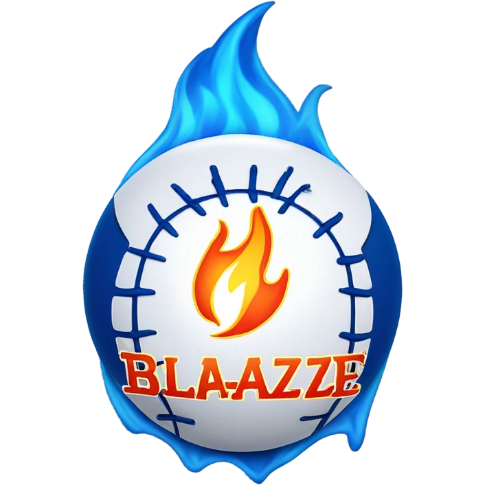 Blue blaze softball emoji