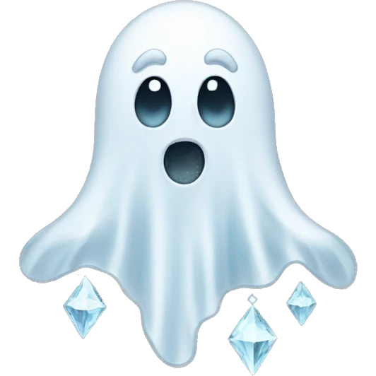 ghost with diamonds emoji