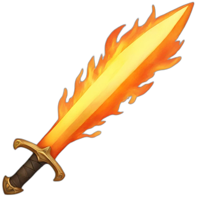 sword on fire emoji