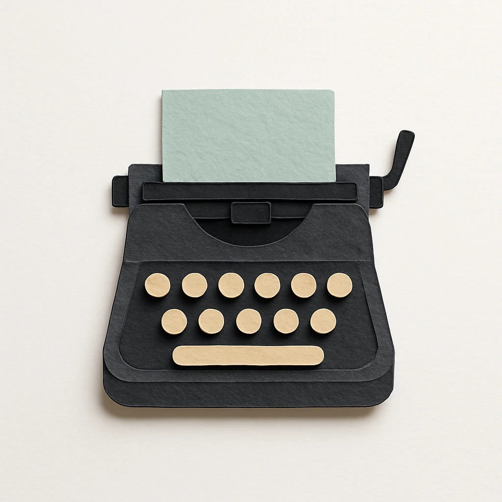black typewriter emoji