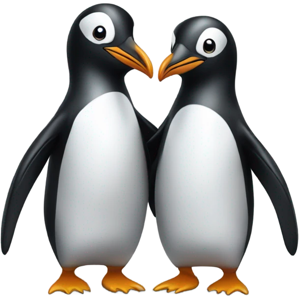 Penguins holding hands emoji
