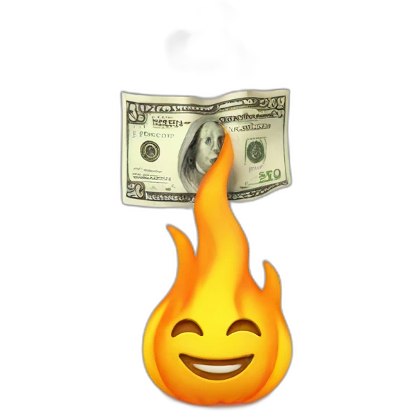 amazon web services burning money emoji