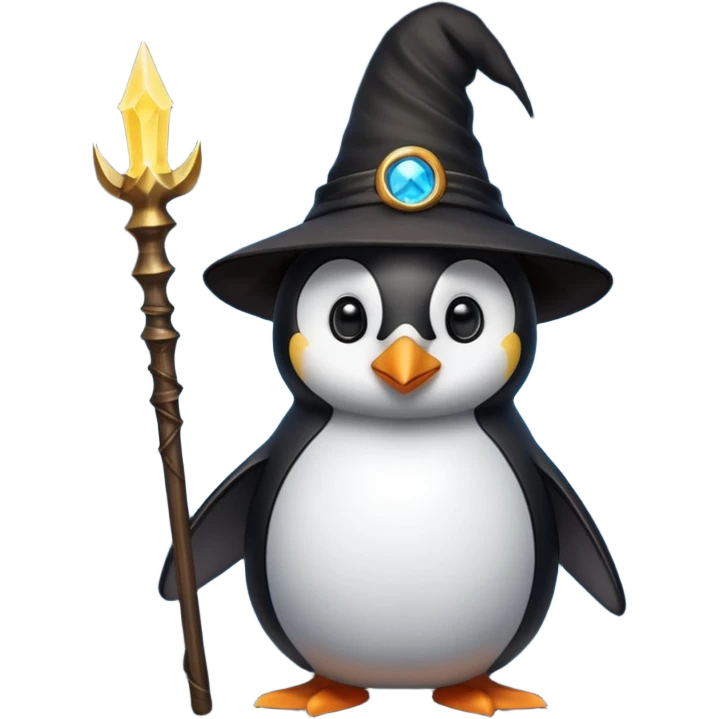 Penguin Wizard emoji