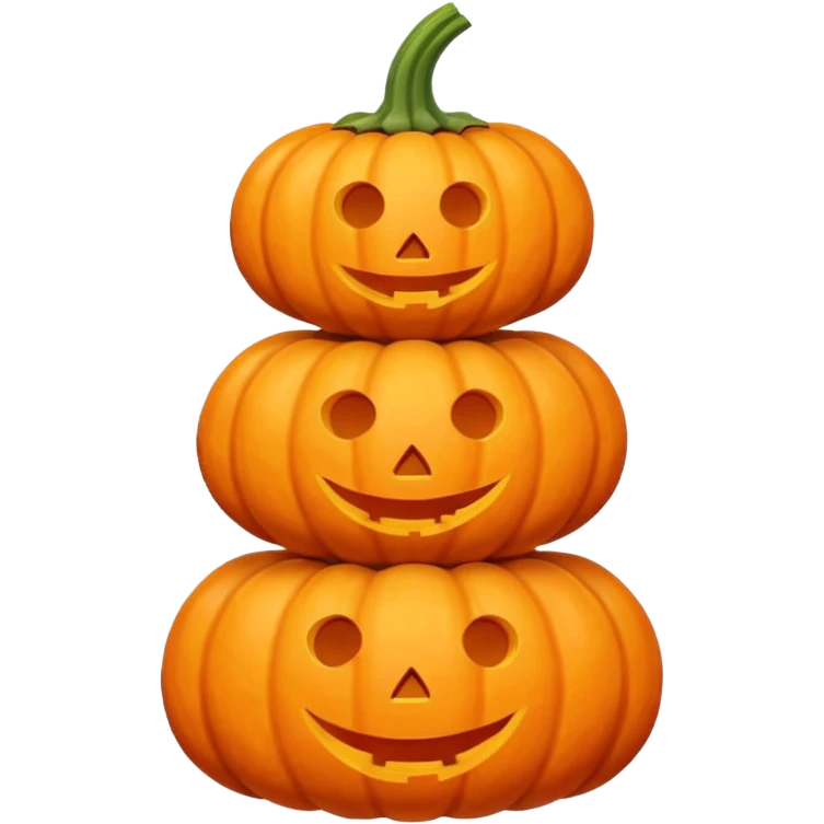 Pumpkin Stack – Three pumpkins stacked like a tower emoji