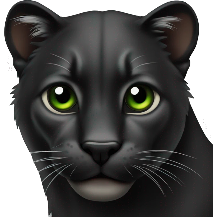 Animal pantera negra con ojos verdes emoji