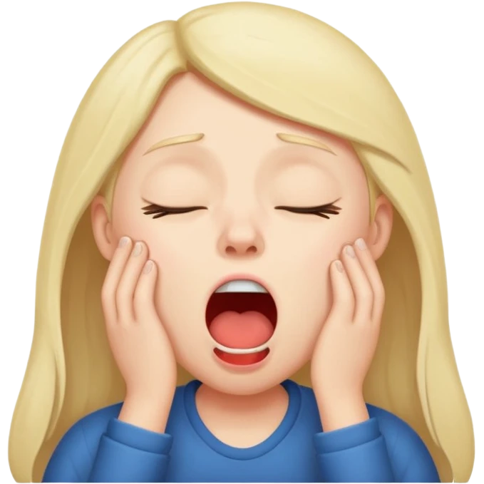 yawning sleepy character emoji