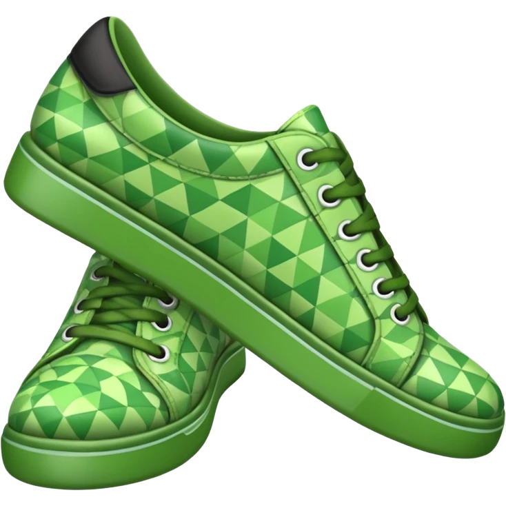 green patterned shoes  emoji