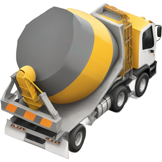 Concrete truck pouring concrete  emoji