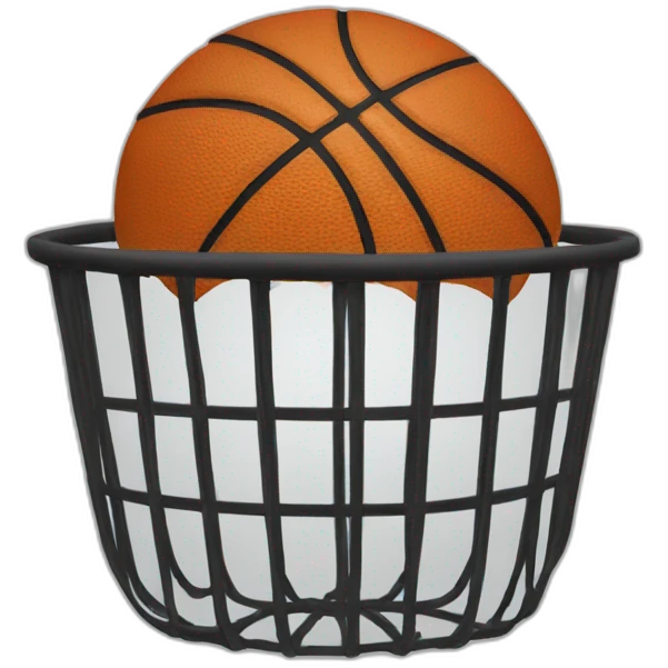 Black basket ball emoji