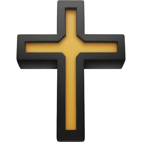 Cross with the initials DJ in the centre emoji