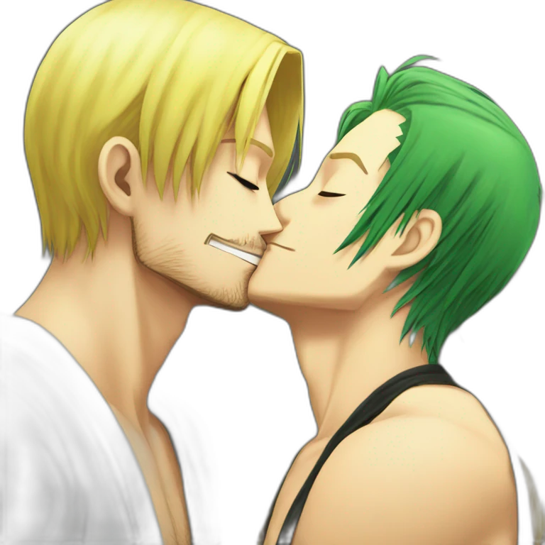 sanji kissing zoro emoji