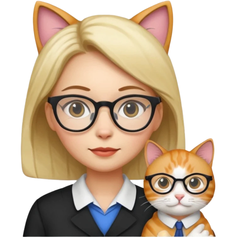 this emoji "👩🏻‍🏫" but the woman is a cat emoji