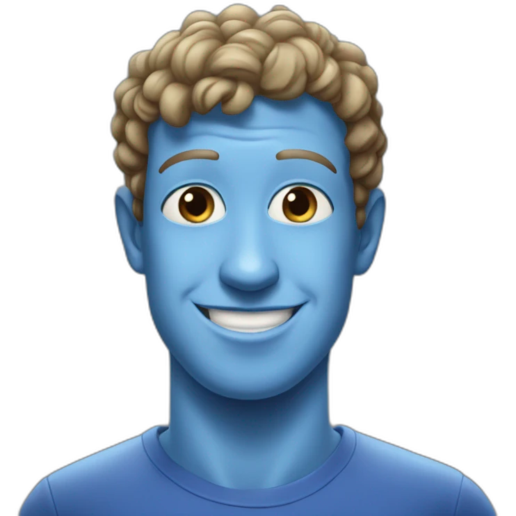 mark zuckerberg with blue skin emoji