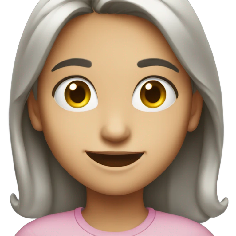Girl smiling menacingly  emoji