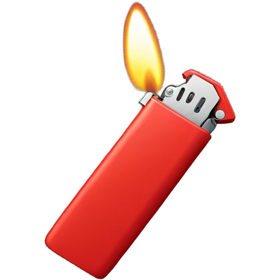 red lighter without fire emoji