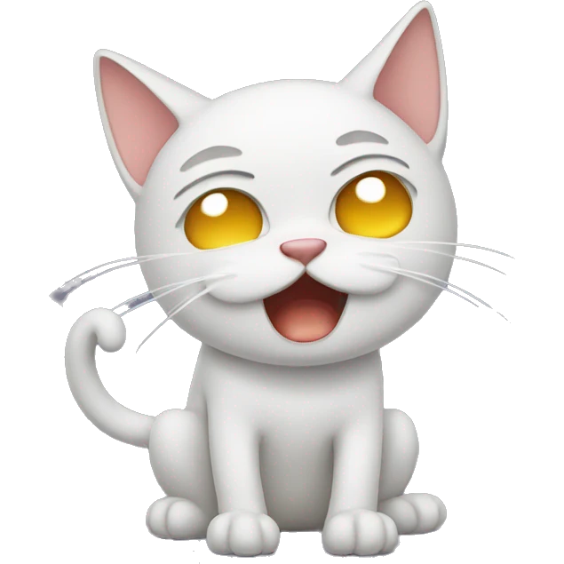 Stinky cat crying  emoji