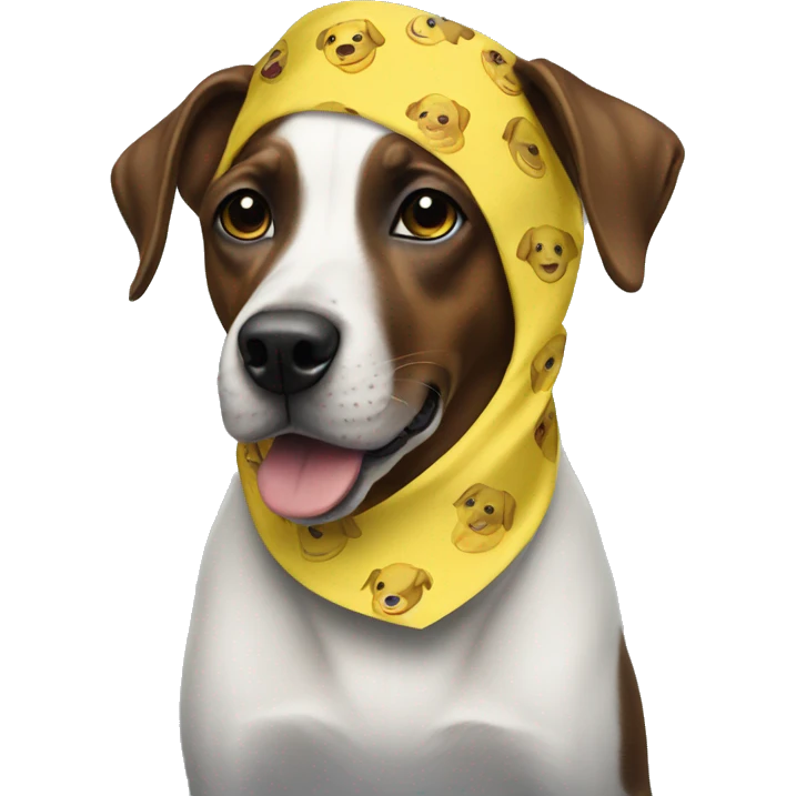 Dog with banana bandana emoji