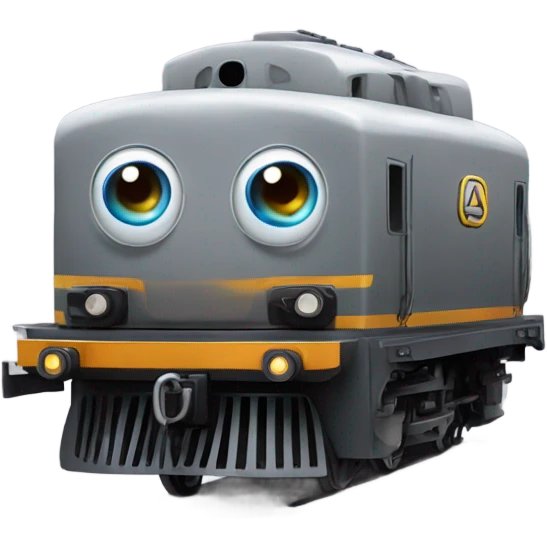 A electric locomotive (With little Kirby shiny eyes) emoji