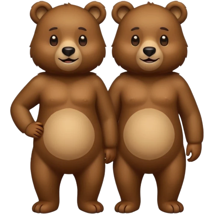 Bear couple emoji