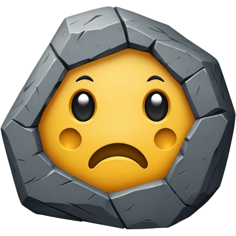 rough graphite rock emoji