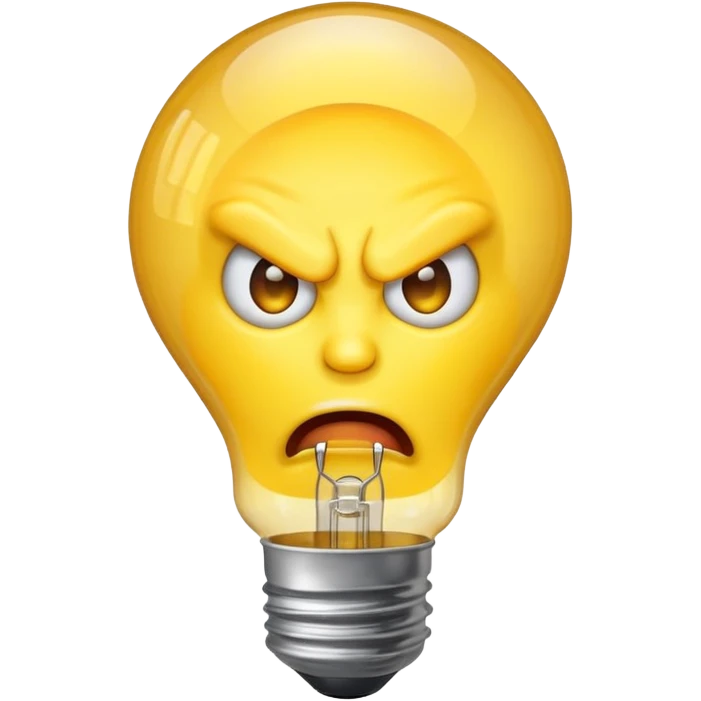 Angry emoji lightbulb emoji