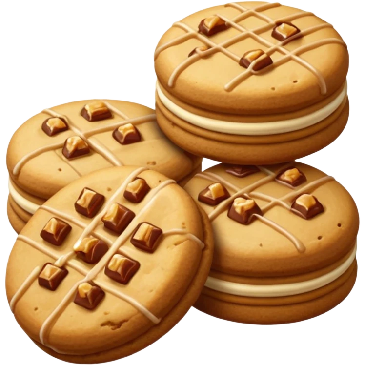Cookis praline and hazelnut and cramel emoji