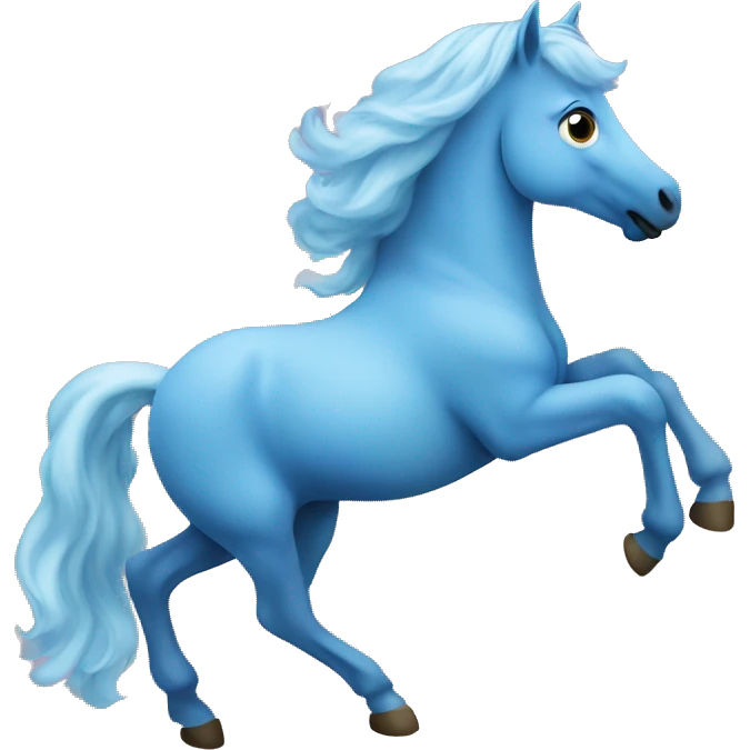 blue horse on a cloud emoji