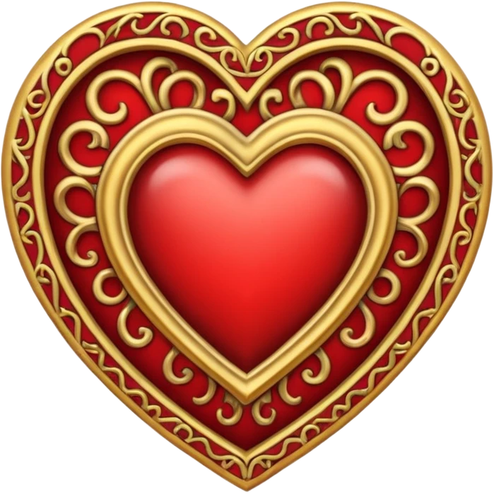 heart with gothic ornate frame emoji
