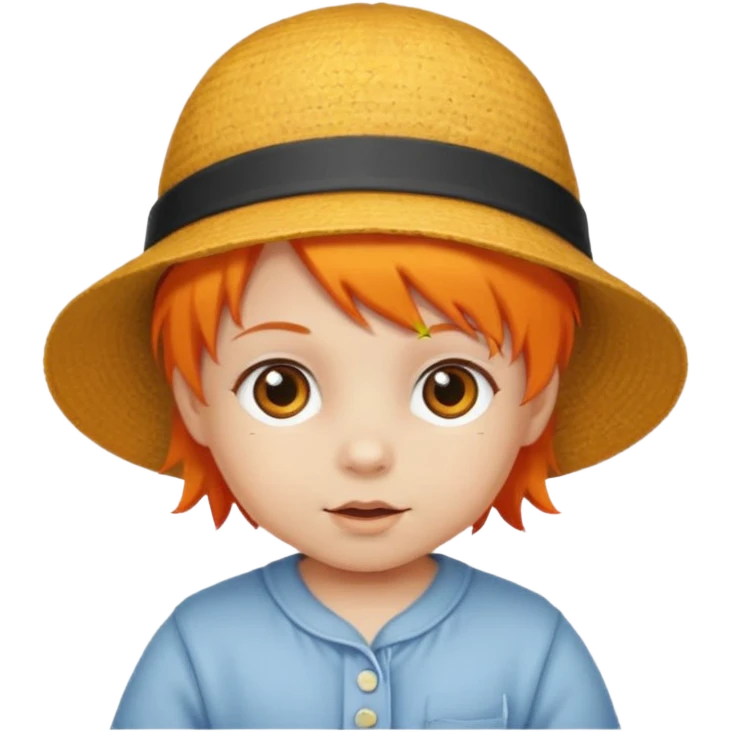 baby with hat orange hair emoji