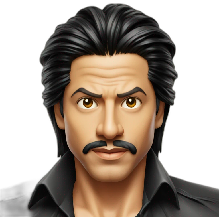shahrukh khan long hairs tied back emoji