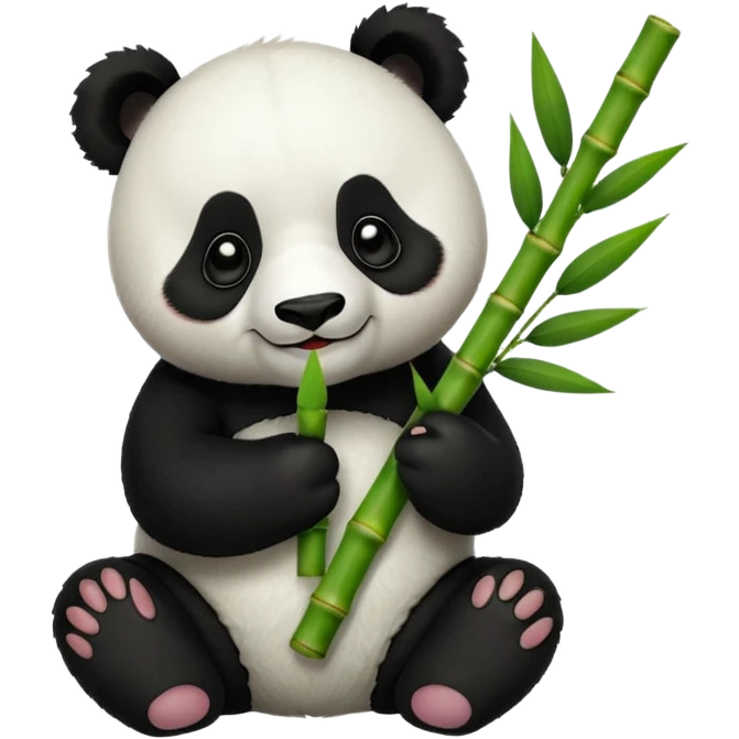 Panda eating bamboo emoji
