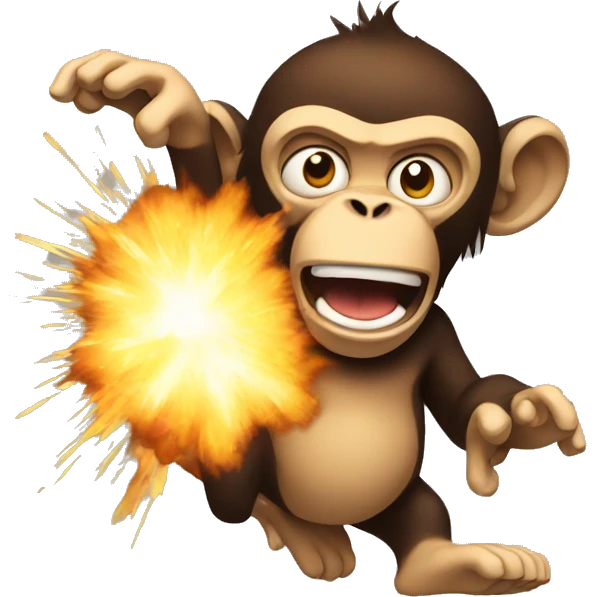Exploding monkey emoji