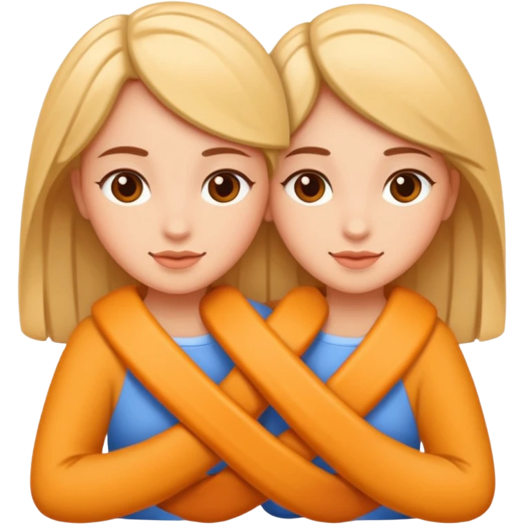 Create two letters, N and Y, in the shape of sisters.  emoji