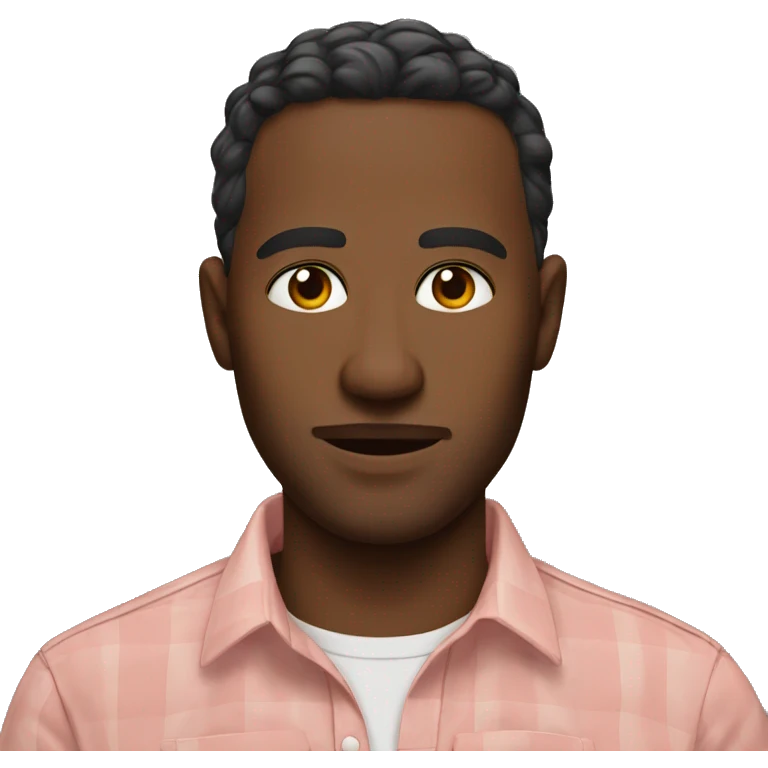 solo male portrait in shirt andry emoji