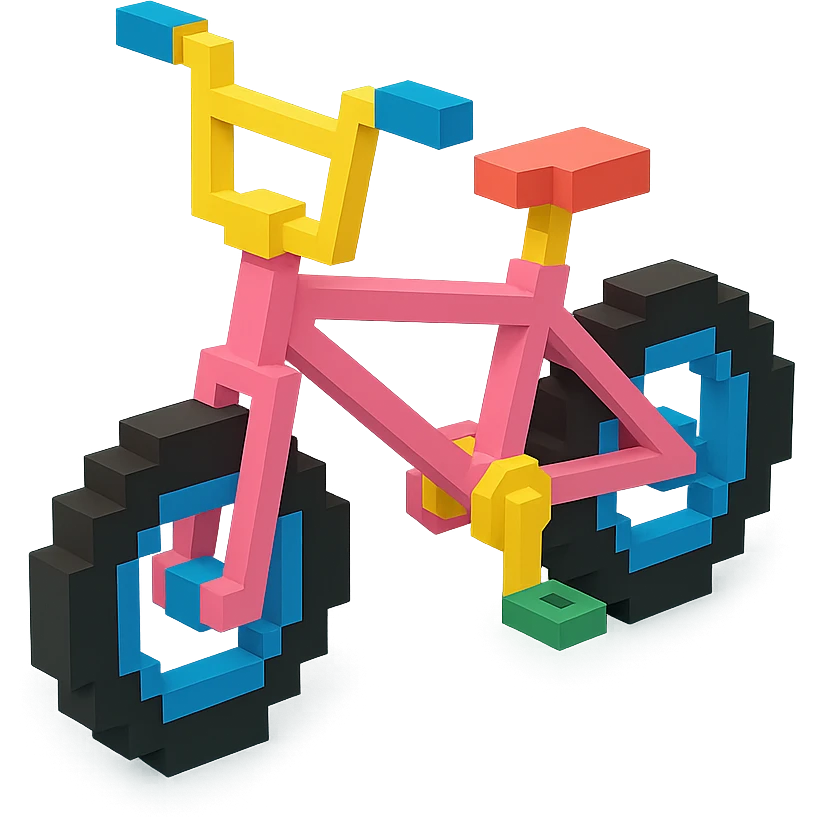 розовый велосипед BMX, no background emoji