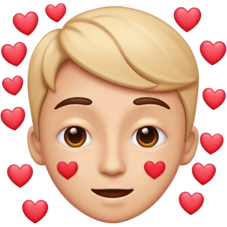 Shaking face emoji with hearts instead of eyes emoji