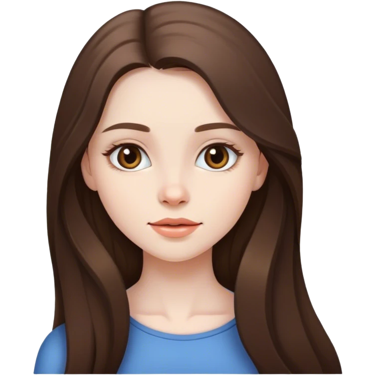  beautiful pale brunette girl with long hair 💁🏻‍♀️ emoji