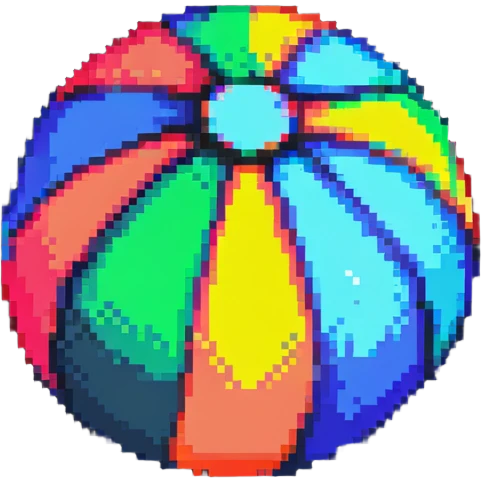 neon beach ball emoji