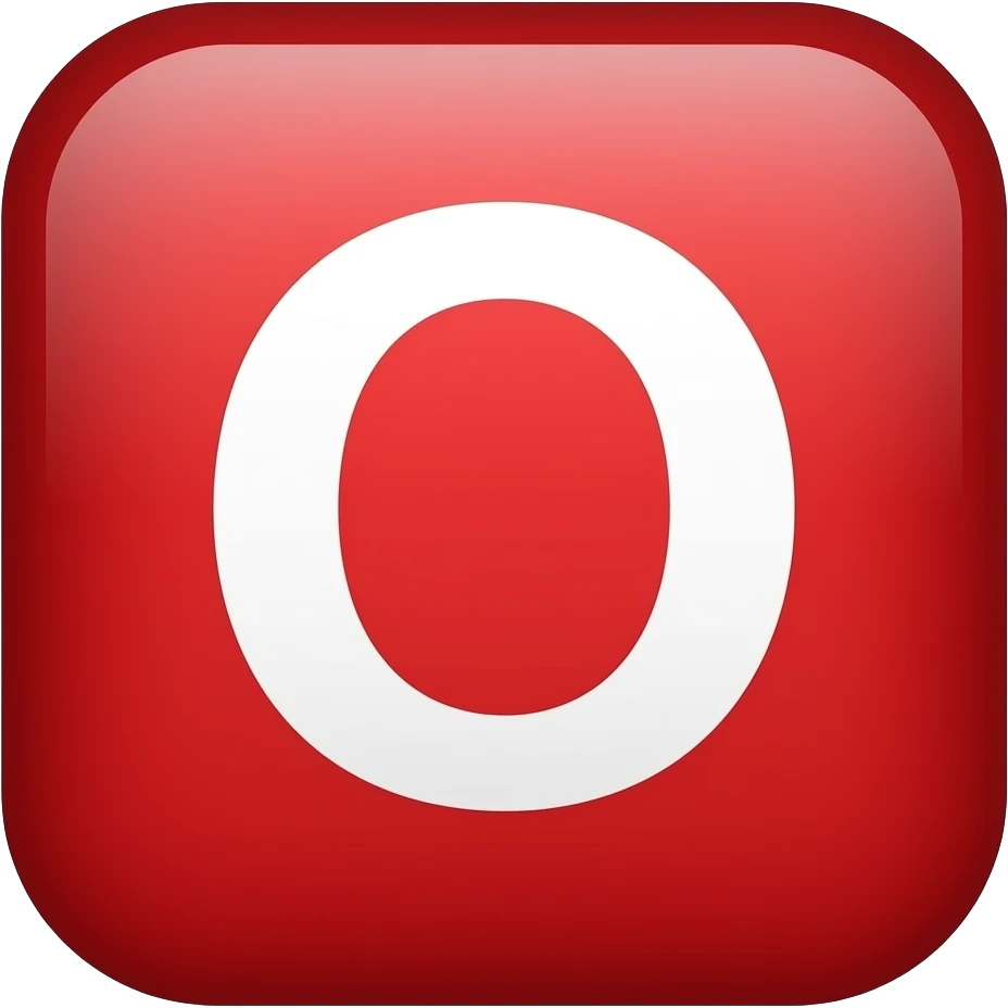 Letter O in red square emoji